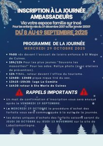 RETOUR DES FORFAITS SAISON AMBASSADEURS